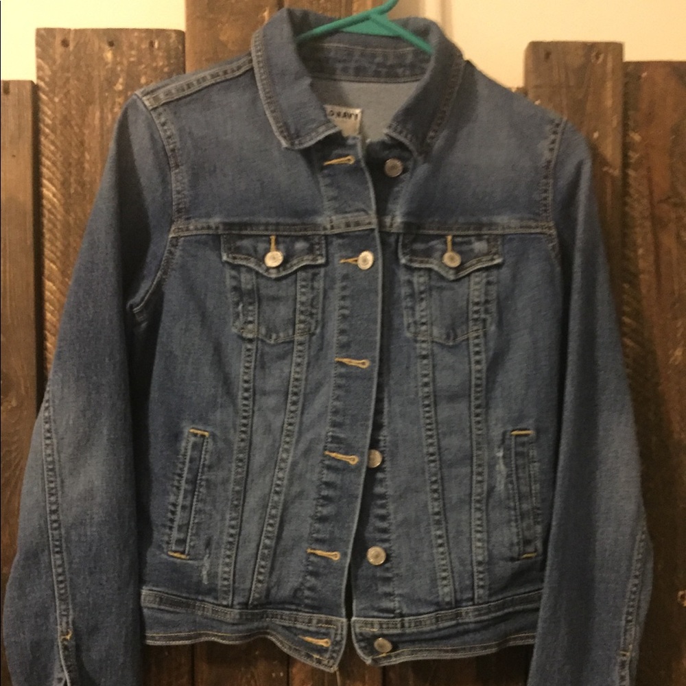 Slightly distressed jean jacket